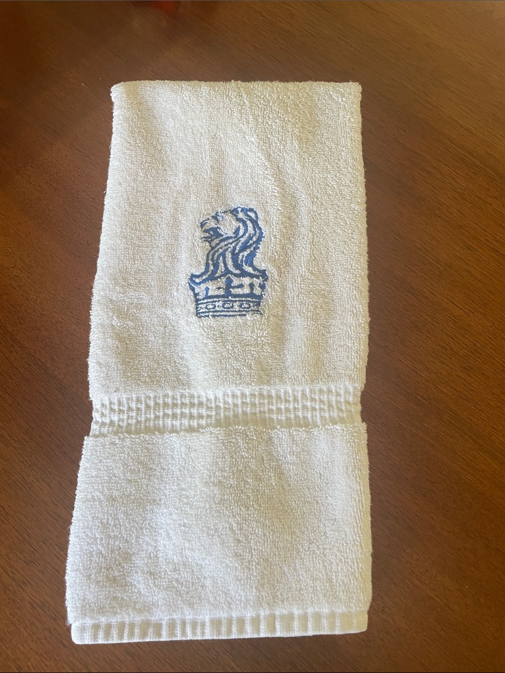 Ritz Carleton white hand towel.